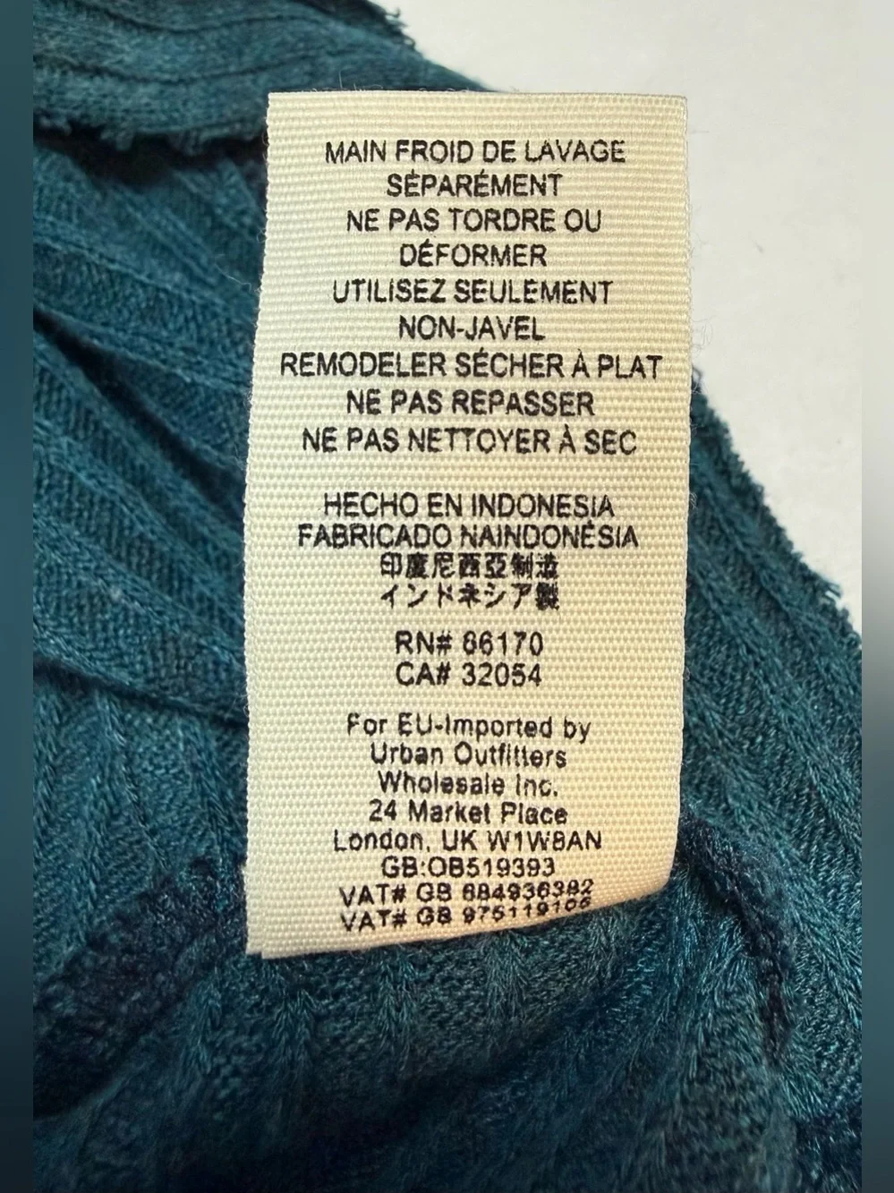 We The Free FP Love Split Open-Back cowl neck knit top in Deep Teal size M